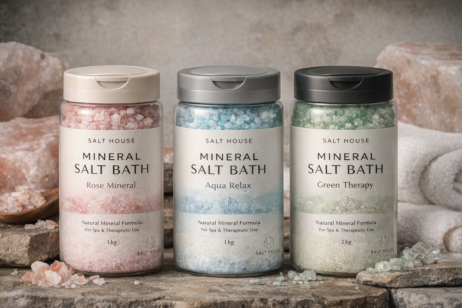 Rose Mineral – Relaxing Therapy

Aqua Relax – Mineral Refresh

Green Therapy – Detox Balance