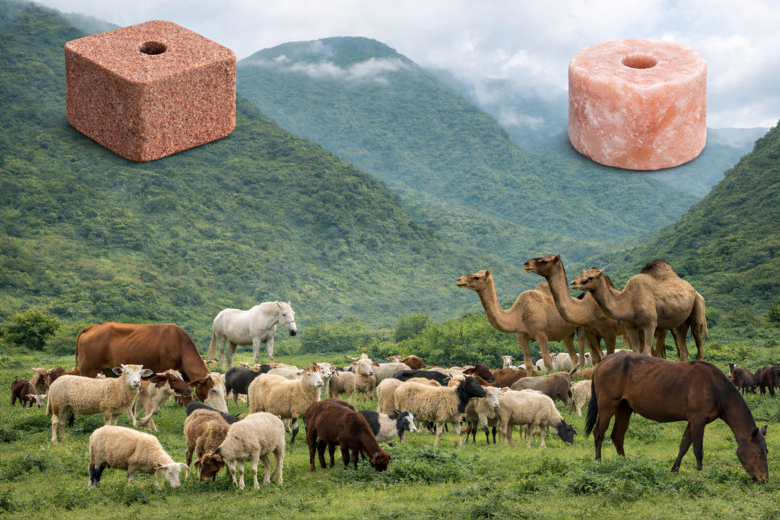 Professional installer measuring illuminated pink salt brick wall with laser tool during Salt House wall construction