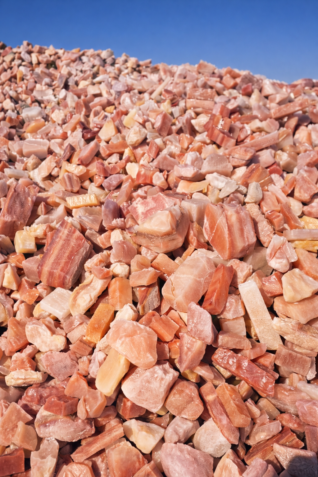 These natural pink rock salt crystals are harvested directly from mineral-rich salt deposits, shaped solely by geological time and natural pressure.