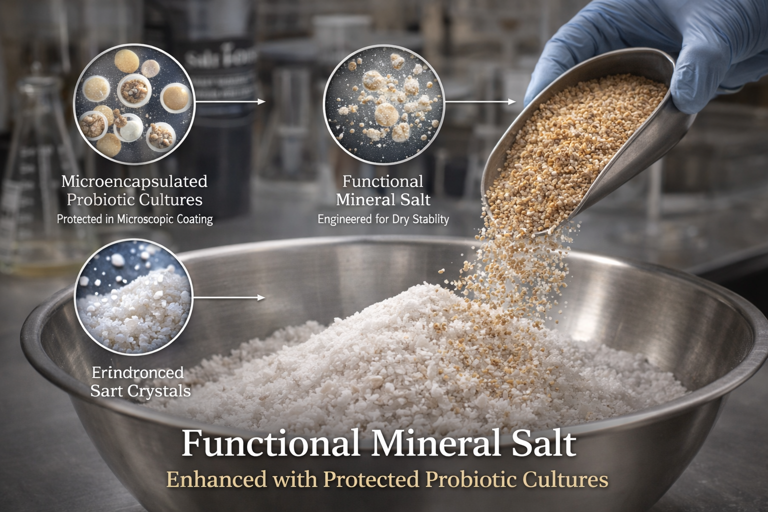 Professional installer measuring illuminated pink salt brick wall with laser tool during Salt House wall construction