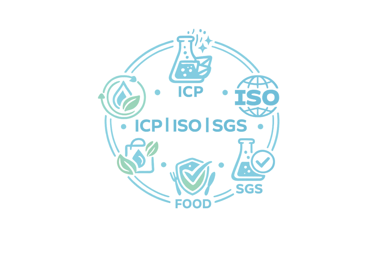 Laboratory mineral analysis icon representing certified mineral salt testing and purity verification.